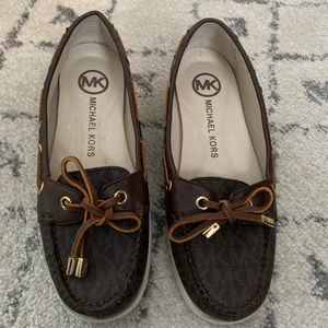 Michael kors monogram loafer flats